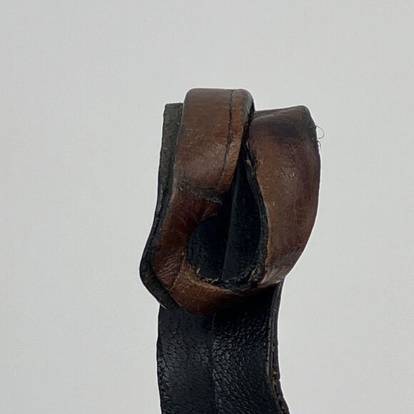 Vtg. BRAHMIN Heritage Medallion Logo Ship Bag Tag Keychain Purse Charm Brown - Picture 5 of 8